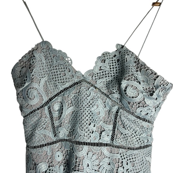 Self-Portrait Blue Lace Dress - Picture 2 of 7